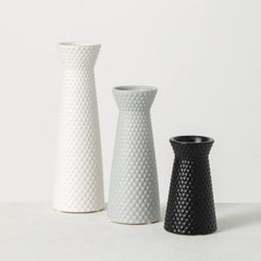 Emobssed Wide Mouth Vase Set