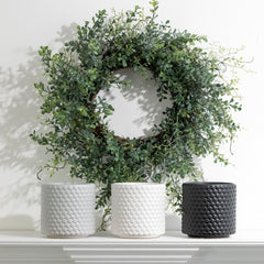 Polka Dot Textured Planters, Set Of 3