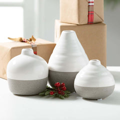 Sand and Sky Bud Vases, Set of 3