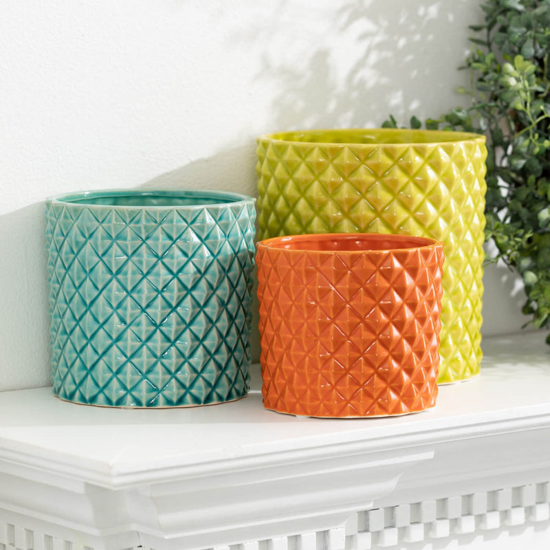 Multi-Colored Planter Set Of 3