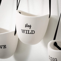 Whimsical Text Planter Set