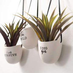 Whimsical Text Planter Set