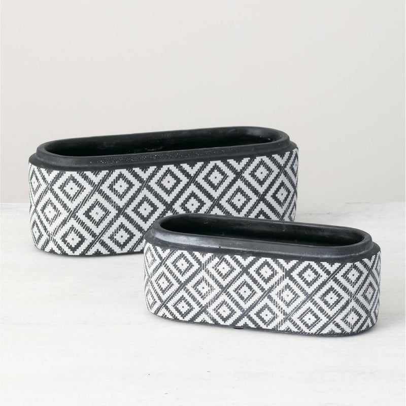 Aztec Printed Planter Set Of 2