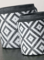 Aztec Printed Pot Set Of 2