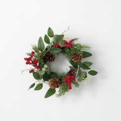 Pine & Red Berry Accent Ring