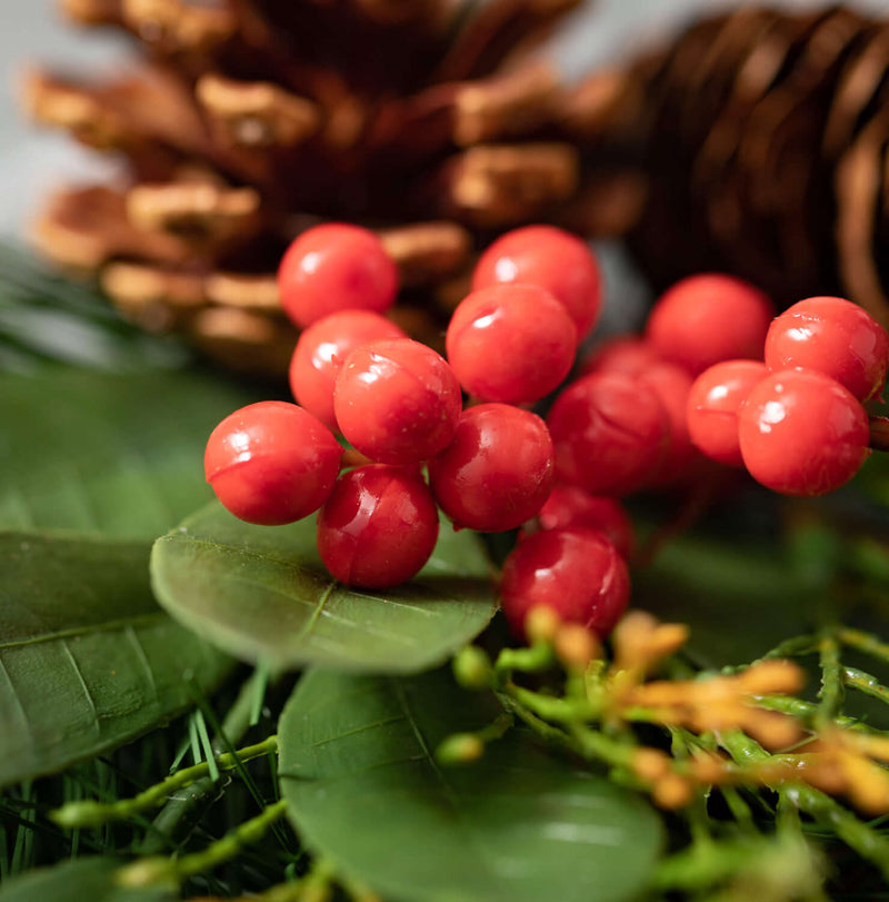 Rustic Pine & Red Berry Ring