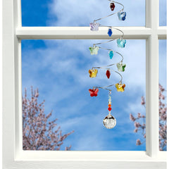 Crystal Spiral Cascade Suncatcher - Rainbow Butterflies, Small Ball main image