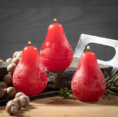 Vance Kitira Cranberry Red Timer Pear Candle