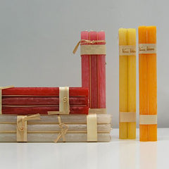 Vance Kitira Cranberry Timber Taper Candle Bundle of 6