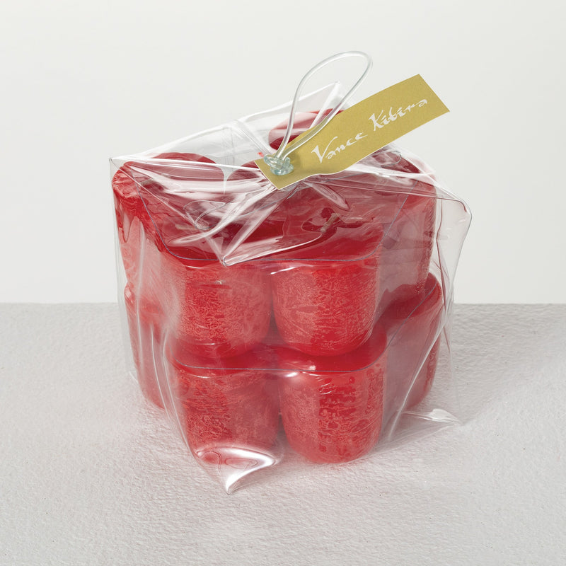 Vance Kitira Cranberry Timber Votive Candle Set of 12