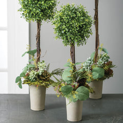 Rustic Green Flowering Eucalyptus Spray