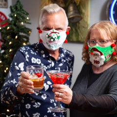 Santa Low Ball Glasses Set/4
