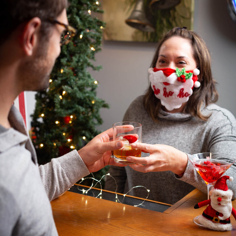 Santa Low Ball Glasses Set/4