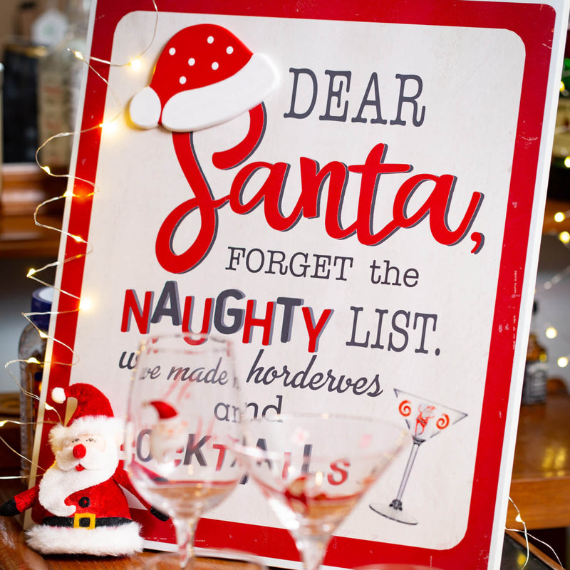 Santa Low Ball Glasses Set/4