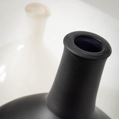 Modern Black and White Frosted Vase Set
