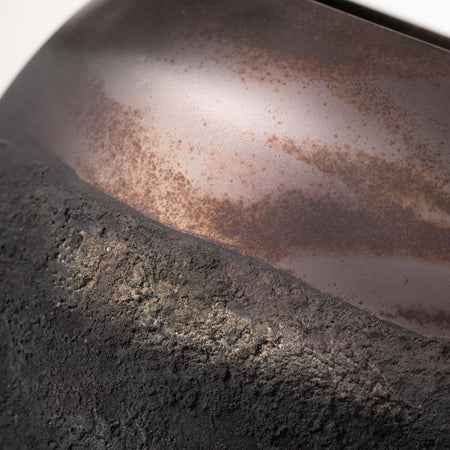 Dark Iridescent Bowl Vase
