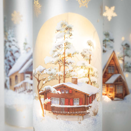 Illuminated Painted Cylinders
