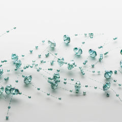 Iridiscent Aqua Beaded Holiday Garland