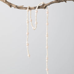 Light Natural Wood Bead Christmas Garland