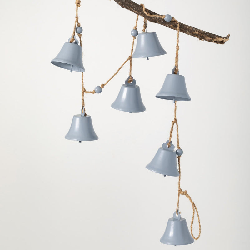 Rope and Gray Metal Bell Garland
