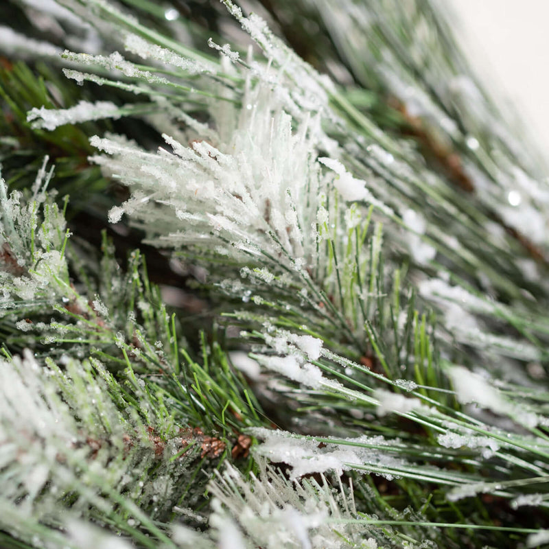 Flocked Mixed Pine Garland