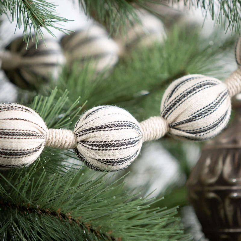 Black Ticking Ball Garland