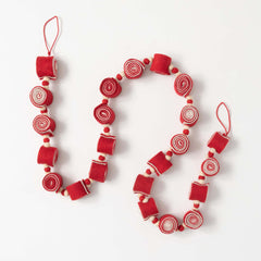 Red & White Felt Candy Garland