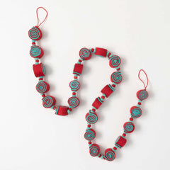 Red & Blue Felt Candy Garland