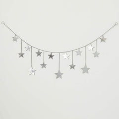 Silver Metal Star Garland