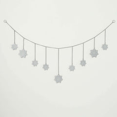 Frosty White Snowflake Garland