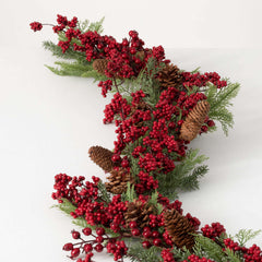 Pine And Red Berry Garland
