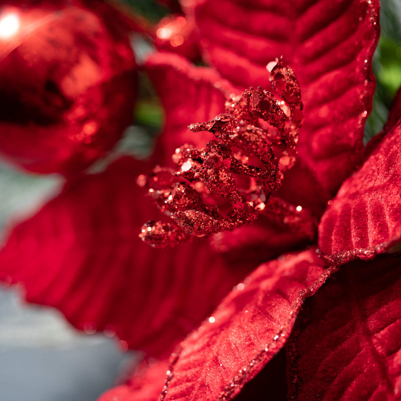 Poinsettia And Pine Garland