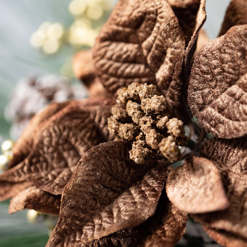 Brown Poinsettia Garland