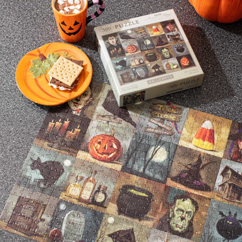 Darren Gygi Halloween Jigsaw Puzzle 20"W x 16"H