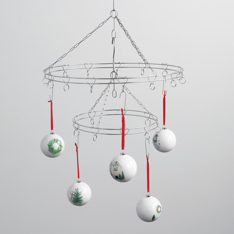 Silver Metal  Christmas Ornament Hanger Display