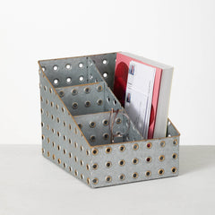 Galvanized Industrial Desk Caddy