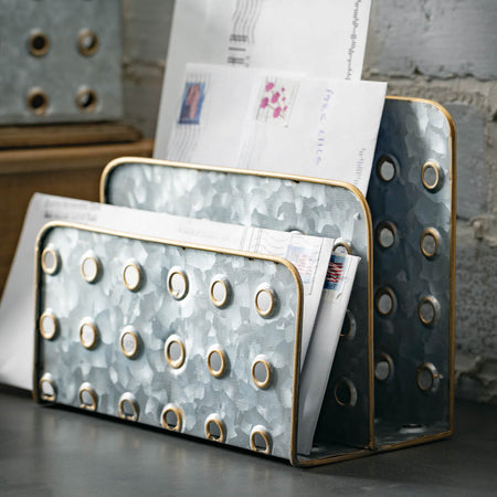 Galvanized Industrial Mail Organizer