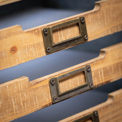 Galvanized Industrial 4 Drawer File Organizer