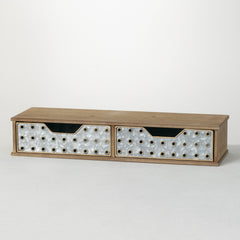 Galvanized Industrial Monitor Riser with Storage