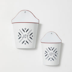 Rustic Christmas Wall Pocket, Set of 2