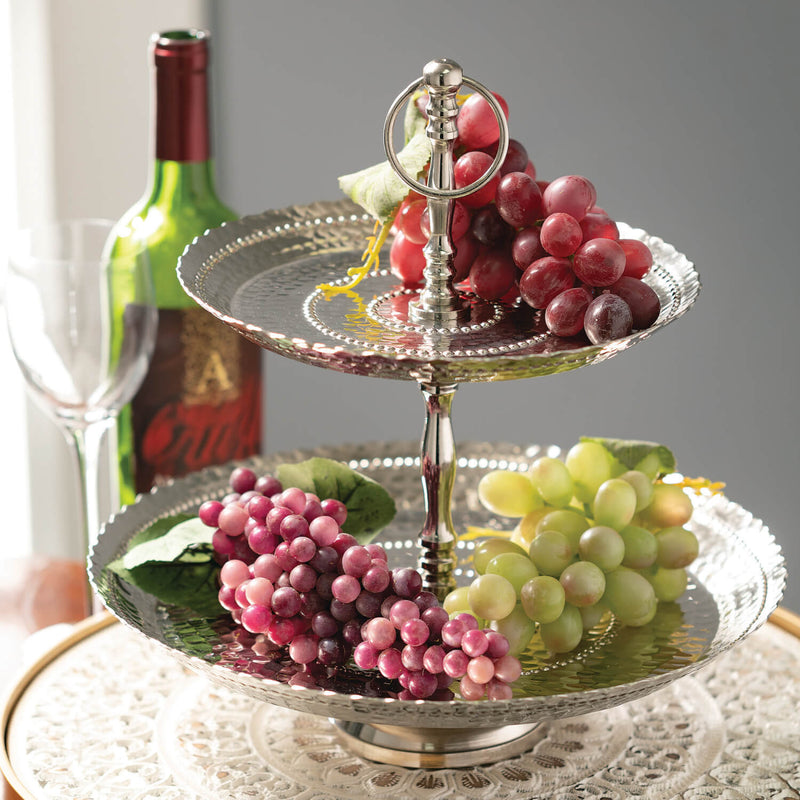 Silver Tiered Tray