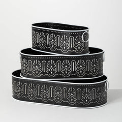 Black And White Patterned Metal Planter Set Of 3