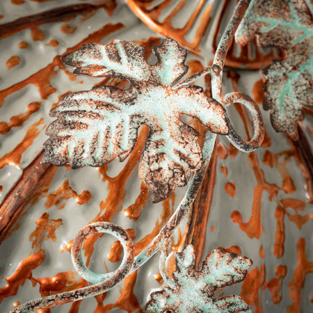 Textured Metal Round Pumpkin