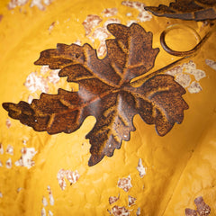 Large Yellow Metal Pumpkin