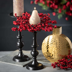 Black Metal Candleholder Set 2