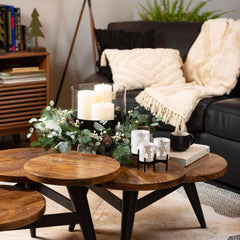 White Cutout Candleholder Set