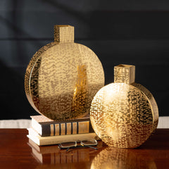 Gunmetal Gold Arch Vase Set