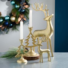 Antique Brass Deer Figurine