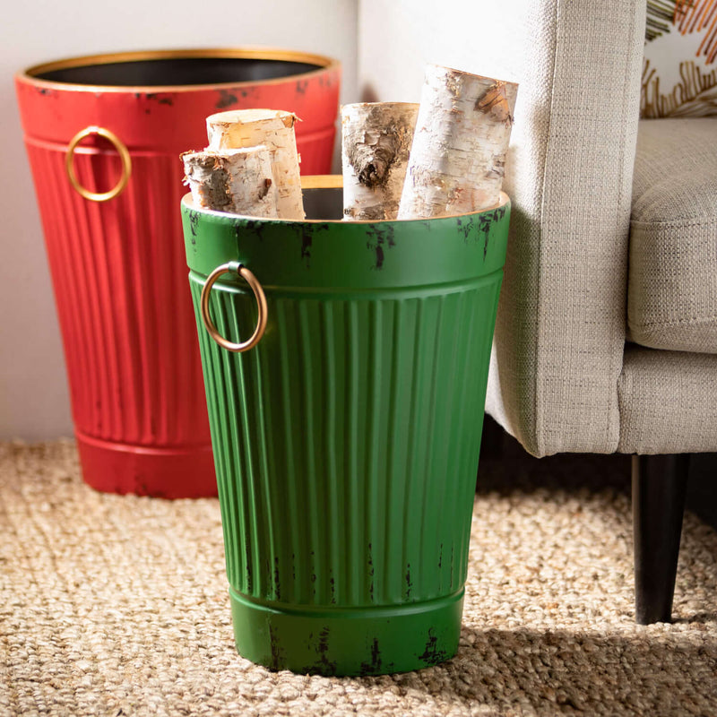 Holiday Metal Pails Set Of 3
