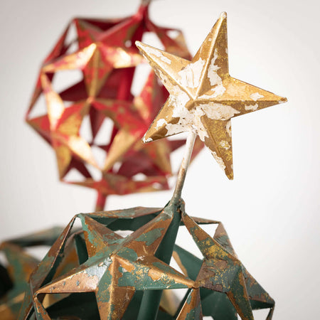 Festive Metal Star Tree Set 2